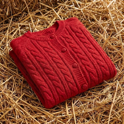 Cotton Cable Knit Cardigan