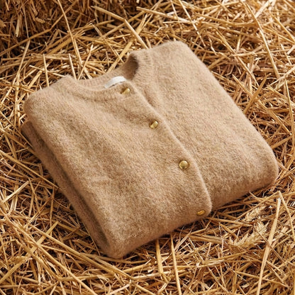Cotton Cardigan with Gold Buttons