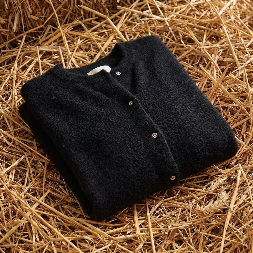 Cotton Cardigan with Gold Buttons