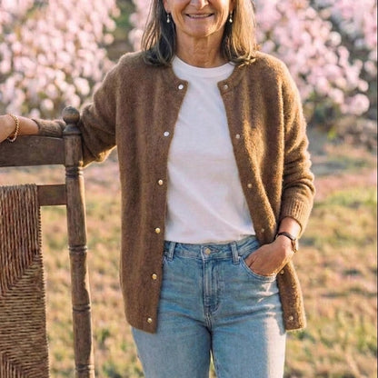 Cotton Cardigan with Gold Buttons