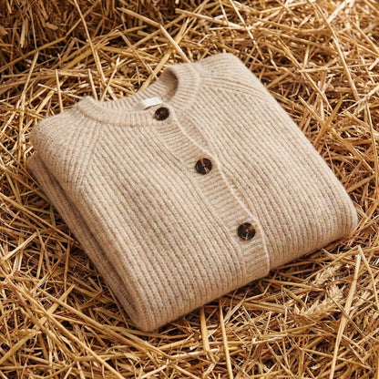 Cotton Collared Cardigan Sweater