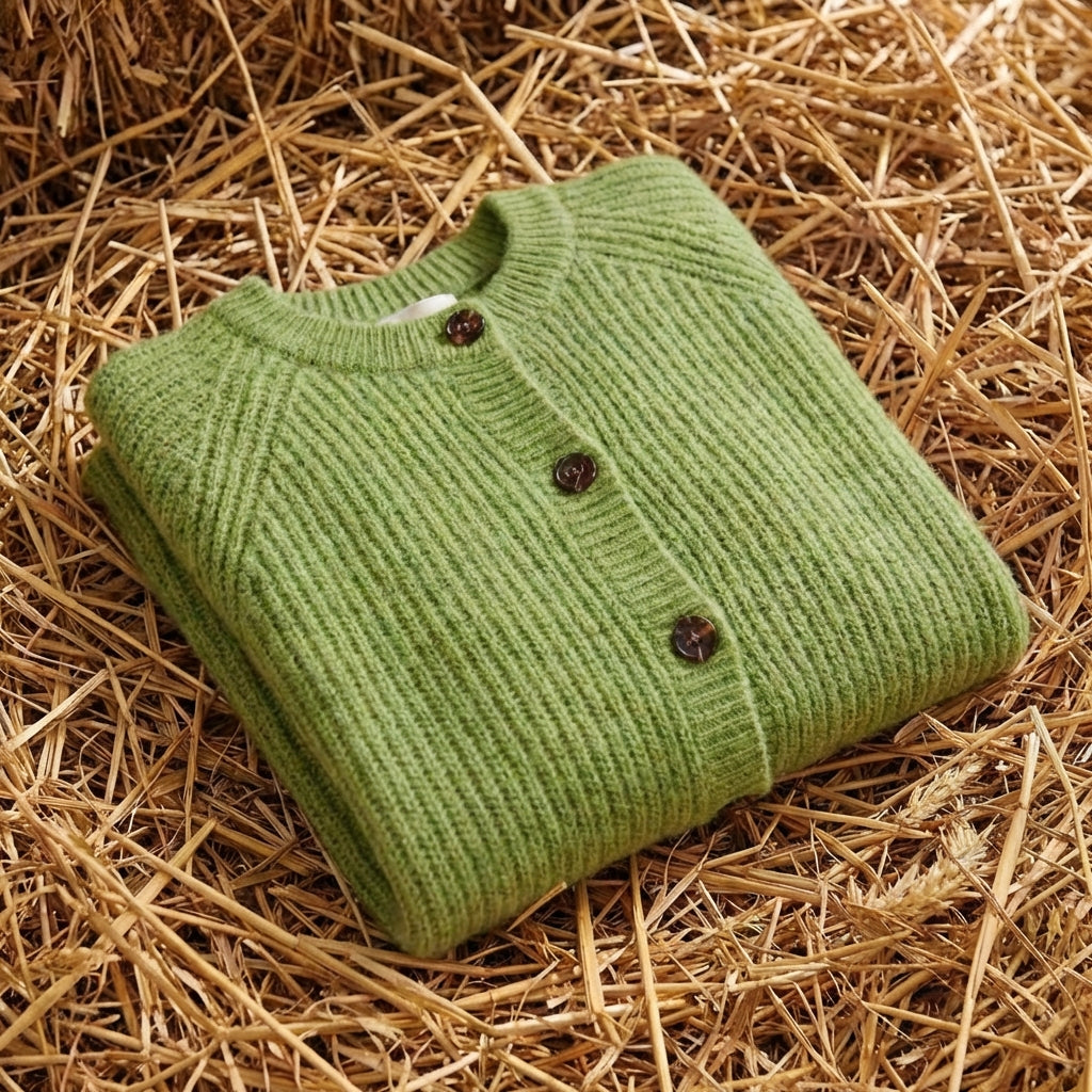 Cotton Collared Cardigan Sweater
