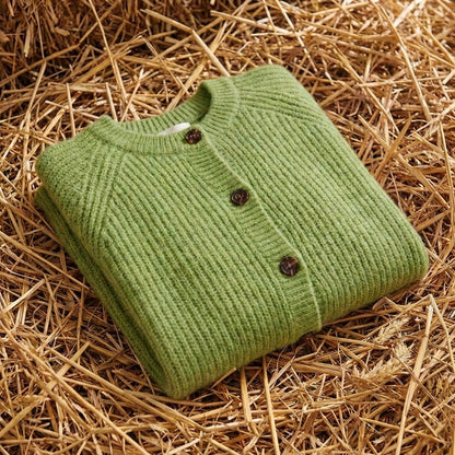 Cotton Collared Cardigan Sweater