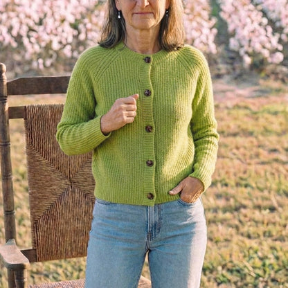 Cotton Collared Cardigan Sweater