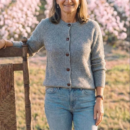 Cotton Collared Cardigan Sweater