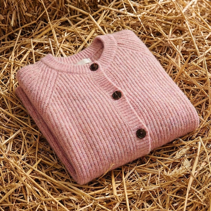 Cotton Collared Cardigan Sweater