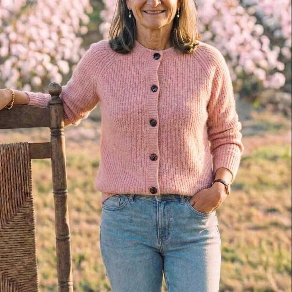 Cotton Collared Cardigan Sweater