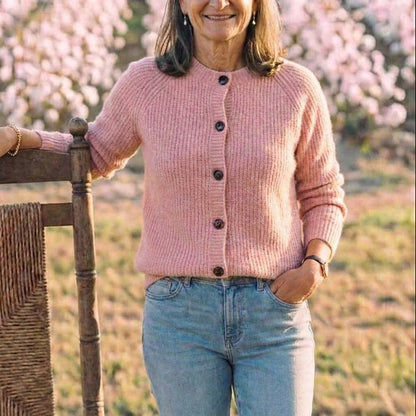 Cotton Collared Cardigan Sweater