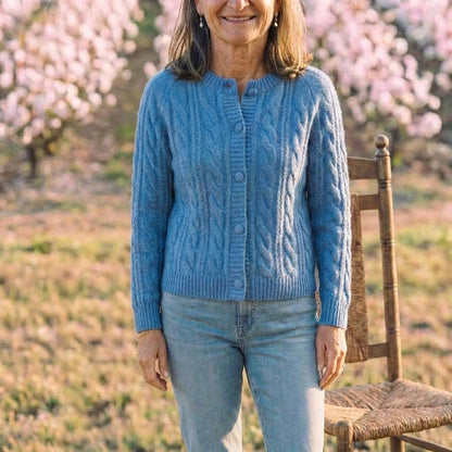 Cotton Cable Knit Cardigan
