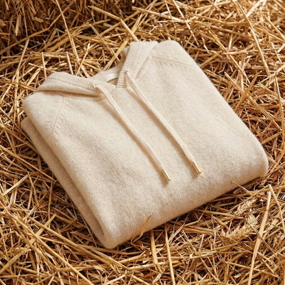 Cotton Hoodie Sweater with Drawstring