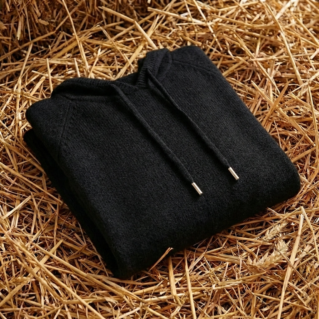 Cotton Hoodie Sweater with Drawstring