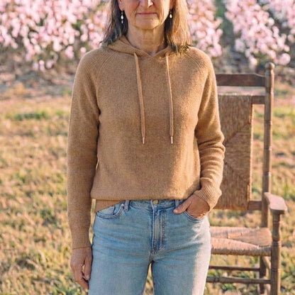Cotton Hoodie Sweater with Drawstring
