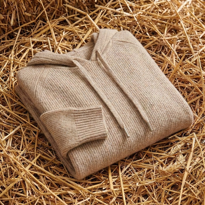 Cotton Hoodie Sweater with Drawstring