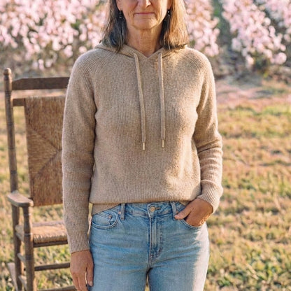 Cotton Hoodie Sweater with Drawstring