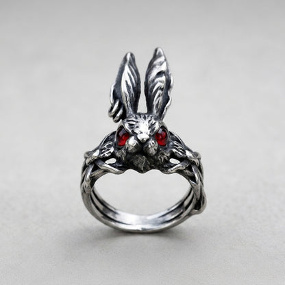 Crimson-Eyed Rabbit Ring