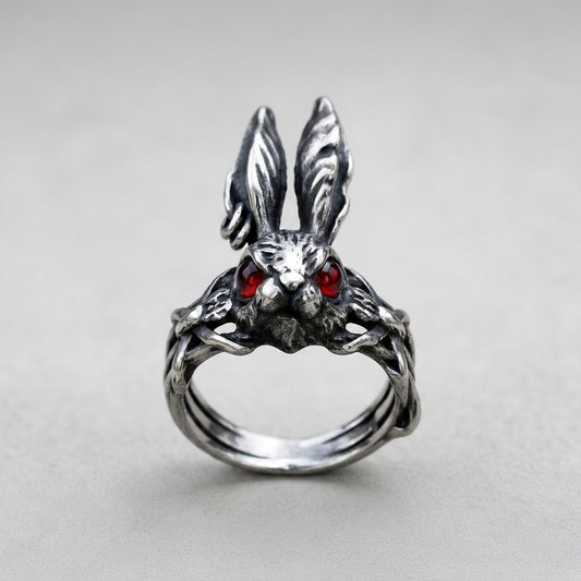 Crimson-Eyed Rabbit Ring