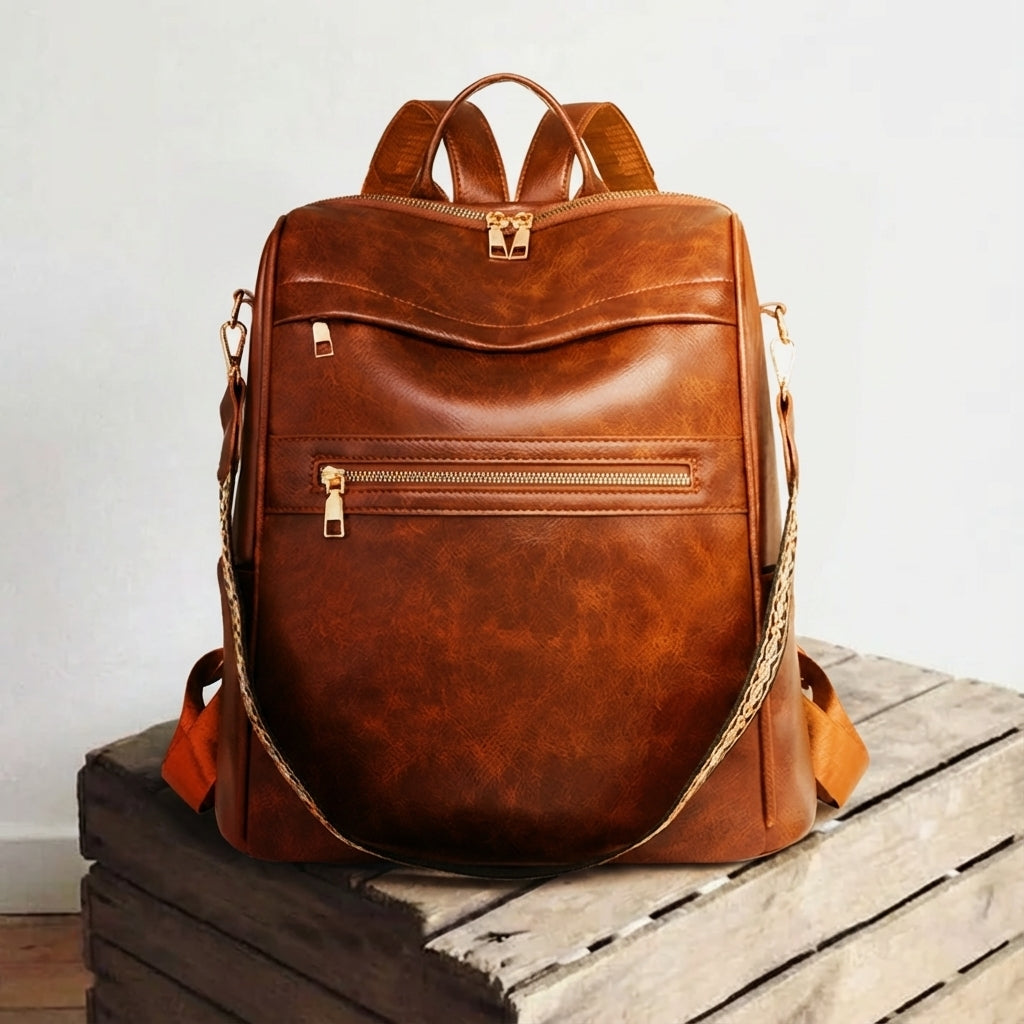 Retro Leather Backpack