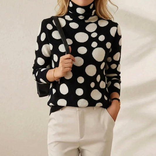 Cotton Sweater Black with Bubbles