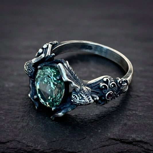 Gothic Emerald Statement Ring 84000835