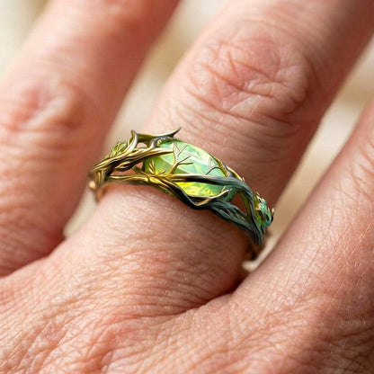 Green Opal Nature Ring