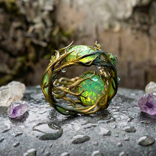 Green Opal Nature Ring
