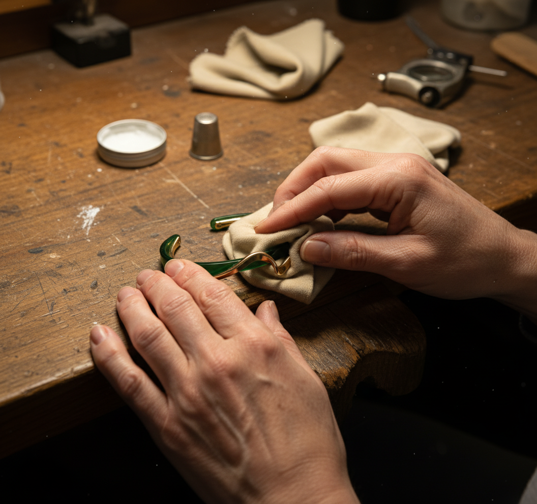 Green Shellfish Bangles Bracelet