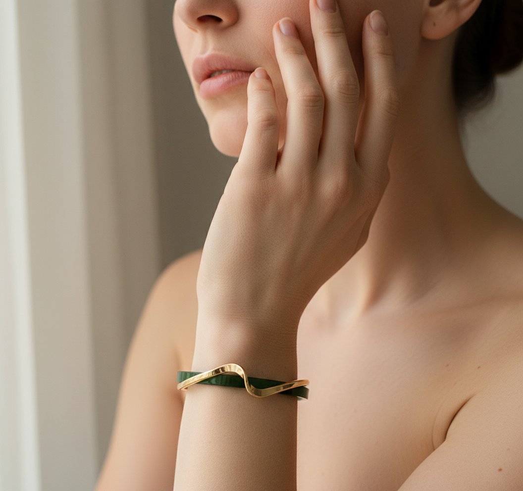 Green Shellfish Bangles Bracelet