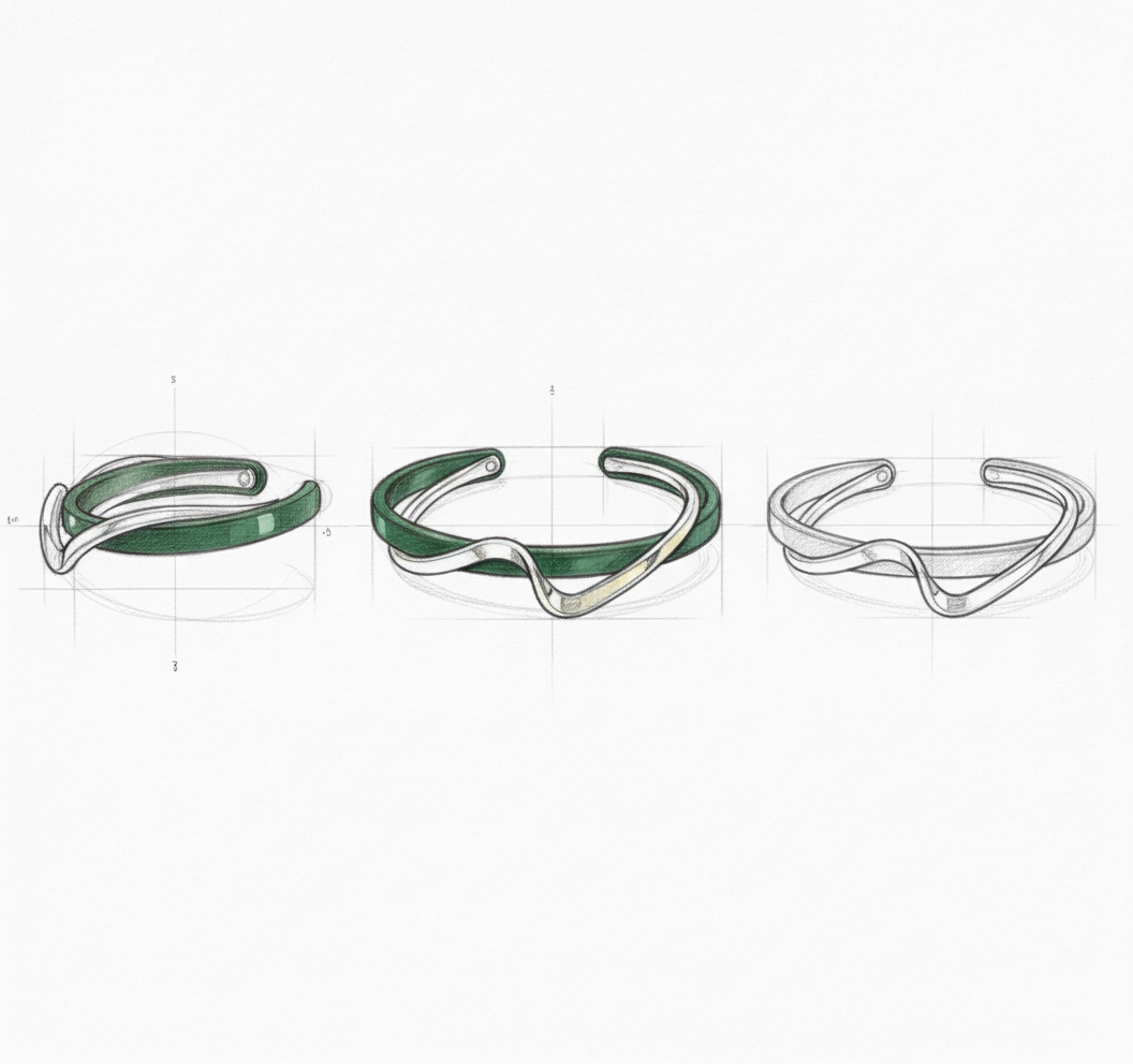 Green Shellfish Bangles Bracelet