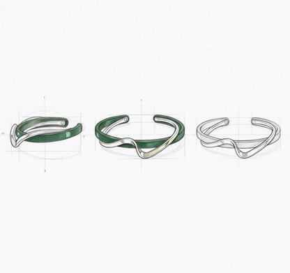 Green Shellfish Bangles Bracelet