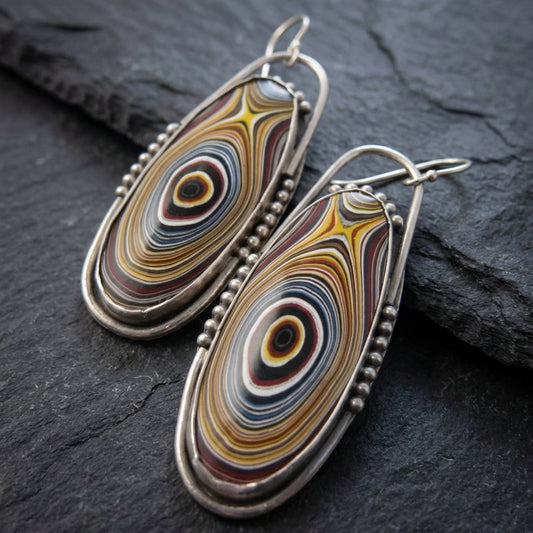 Handmade Boho Oval Earrings 81756048