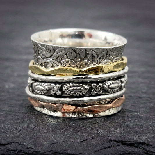 Handmade Engraved Silver Ring 18063999