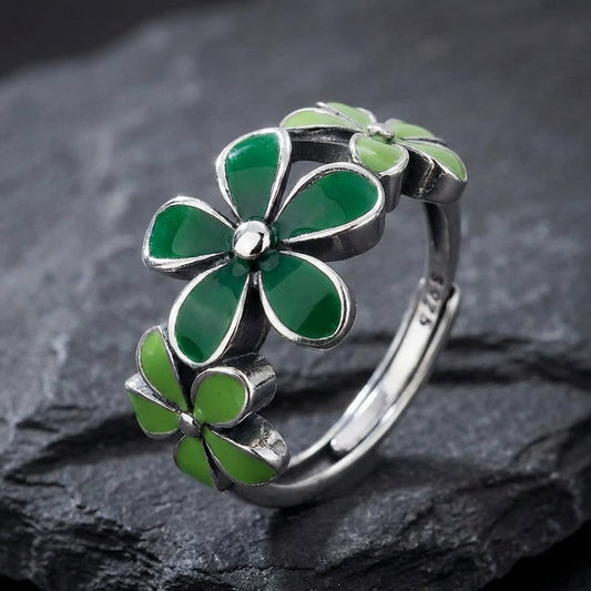 Handmade Green Leaf Ring 50221293