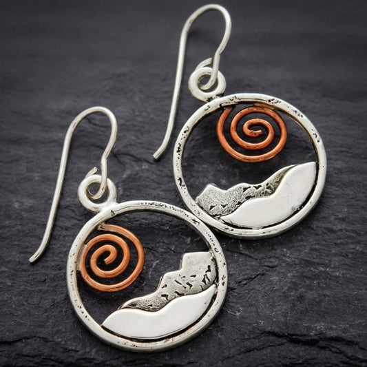 Handmade Sun Mountain Earrings 77329705