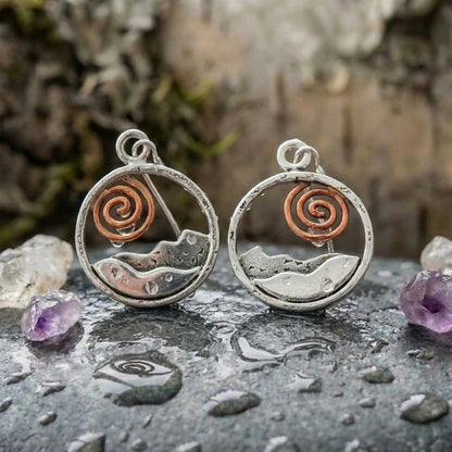 Handmade Sun Mountain Earrings