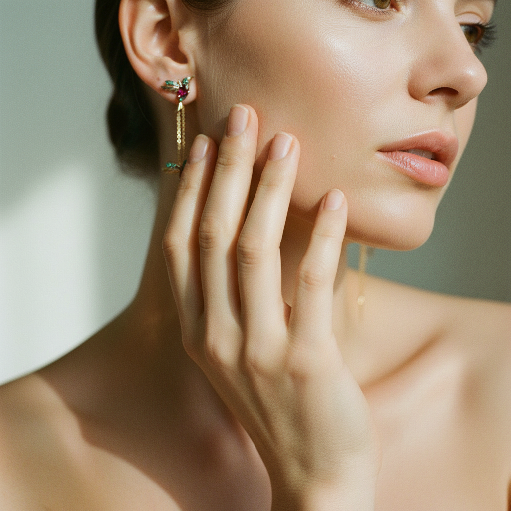 Hummingbird Enamel And Zirconia Earrings