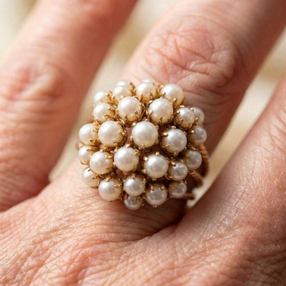 Inlaid Pearls Ring