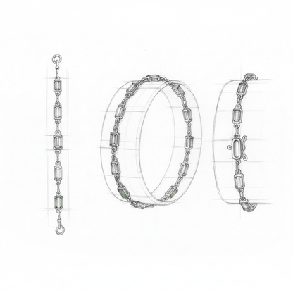 Isabella Multicolor Cz Stone Bracelet