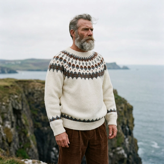 Ivory & Rust Lopapeysa Wool Crewneck