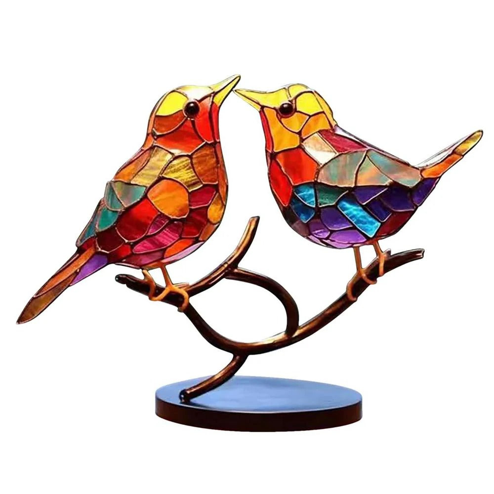 Kissing Lovebirds Figurine