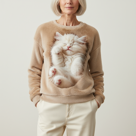 Anna's Handkitted Cat Sweater
