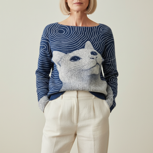 Anna's Handkitted Cat Sweater