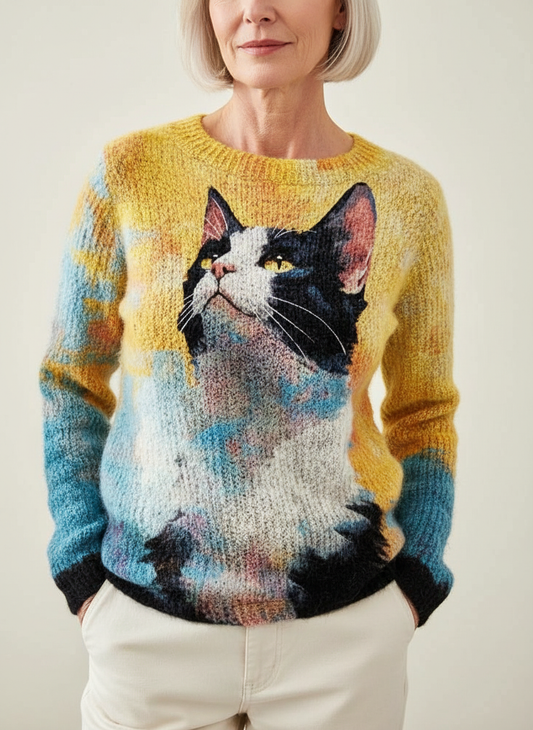 Anna's Handkitted Cat Sweater