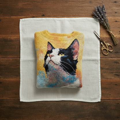 Anna's Handkitted Cat Sweater