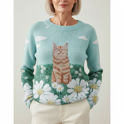Anna's Handkitted Cat Sweater