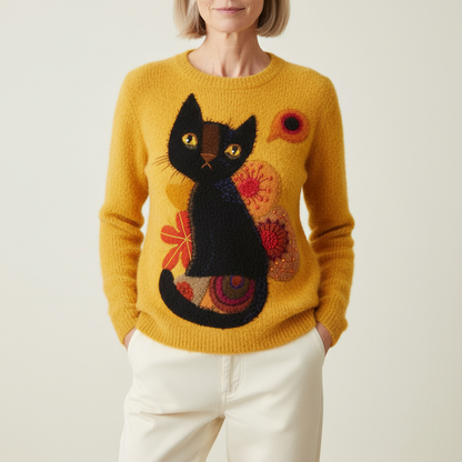 Anna's Handkitted Cat Sweater