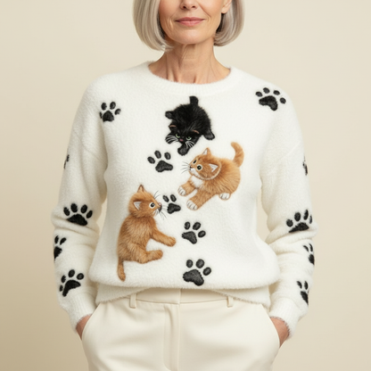 Anna's Handkitted Cat Sweater