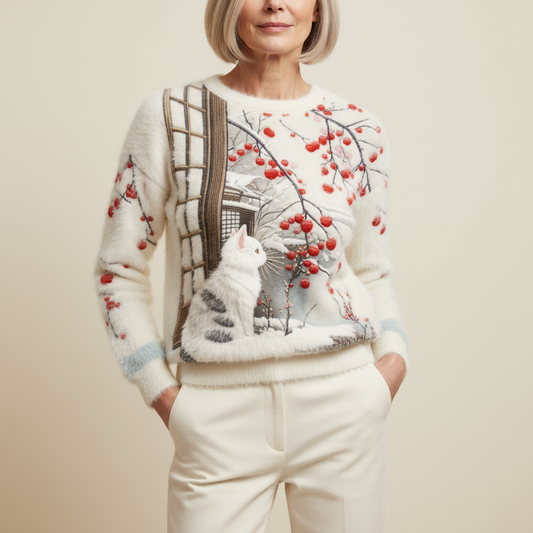 Anna's Handkitted Cat Sweater