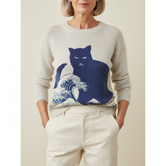 Anna's Handkitted Cat Sweater
