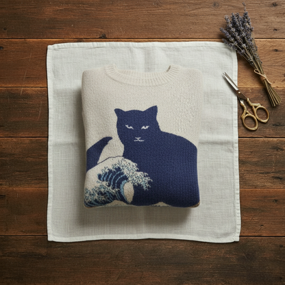 Anna's Handkitted Cat Sweater