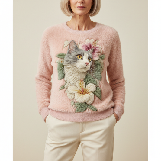 Anna's Handkitted Cat Sweater